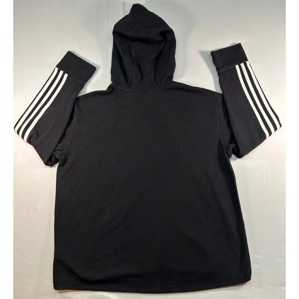 Adidas‎ Essentials Linear Pullover Hoodie Black White XL FL4889 Mens